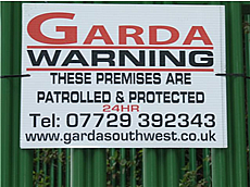 Garda Security Sign - Mobile Manned Guarding Bristol - Mobile Manned Security Patrols